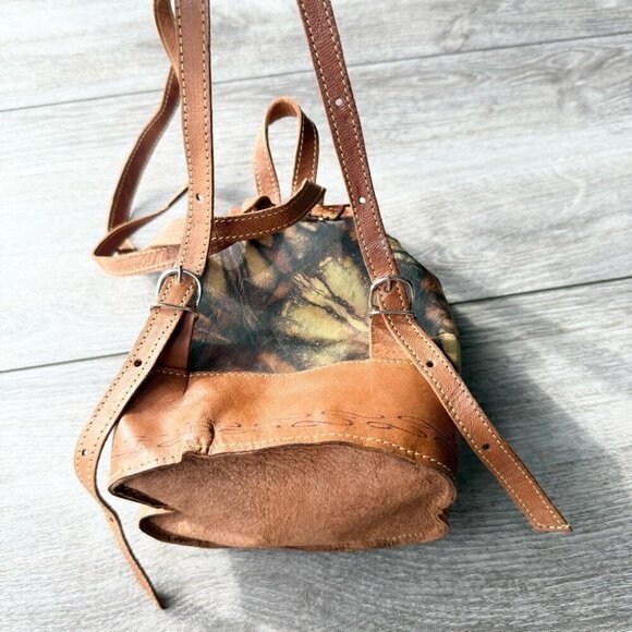 Cognac Tooled Brown Leather Backpack Brown Leather main image 15